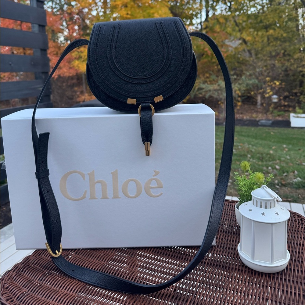 Black Leather Saddle Bag